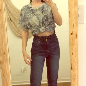 Oversized Blue Jungle Tee